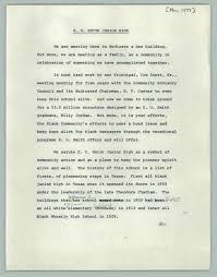 E.O. Smith Junior High School commemorative speech