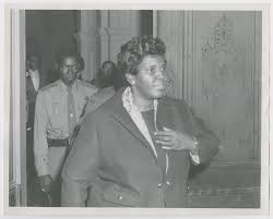 Barbara Jordan enters Senate chambers